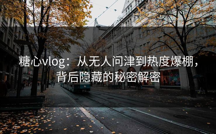糖心vlog：从无人问津到热度爆棚，背后隐藏的秘密解密