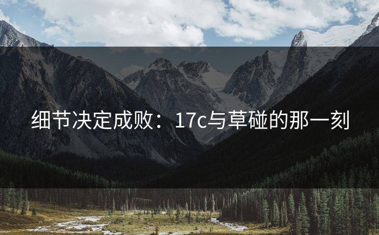 细节决定成败：17c与草碰的那一刻